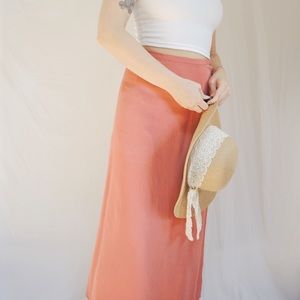 Silk vintage maxi skirt
